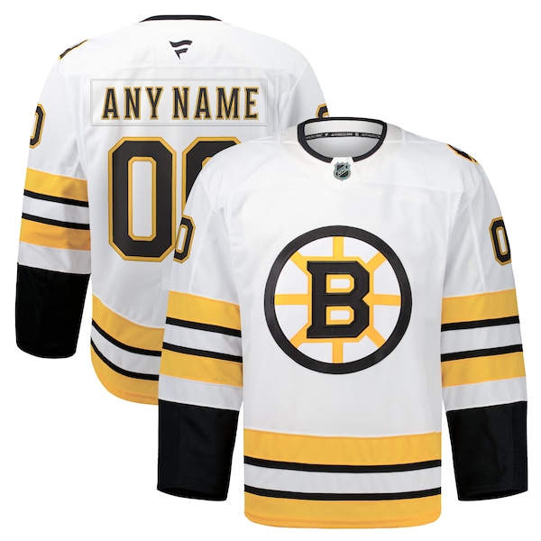Boston Bruins  Away Authentic Pro Custom Jersey - White/Black