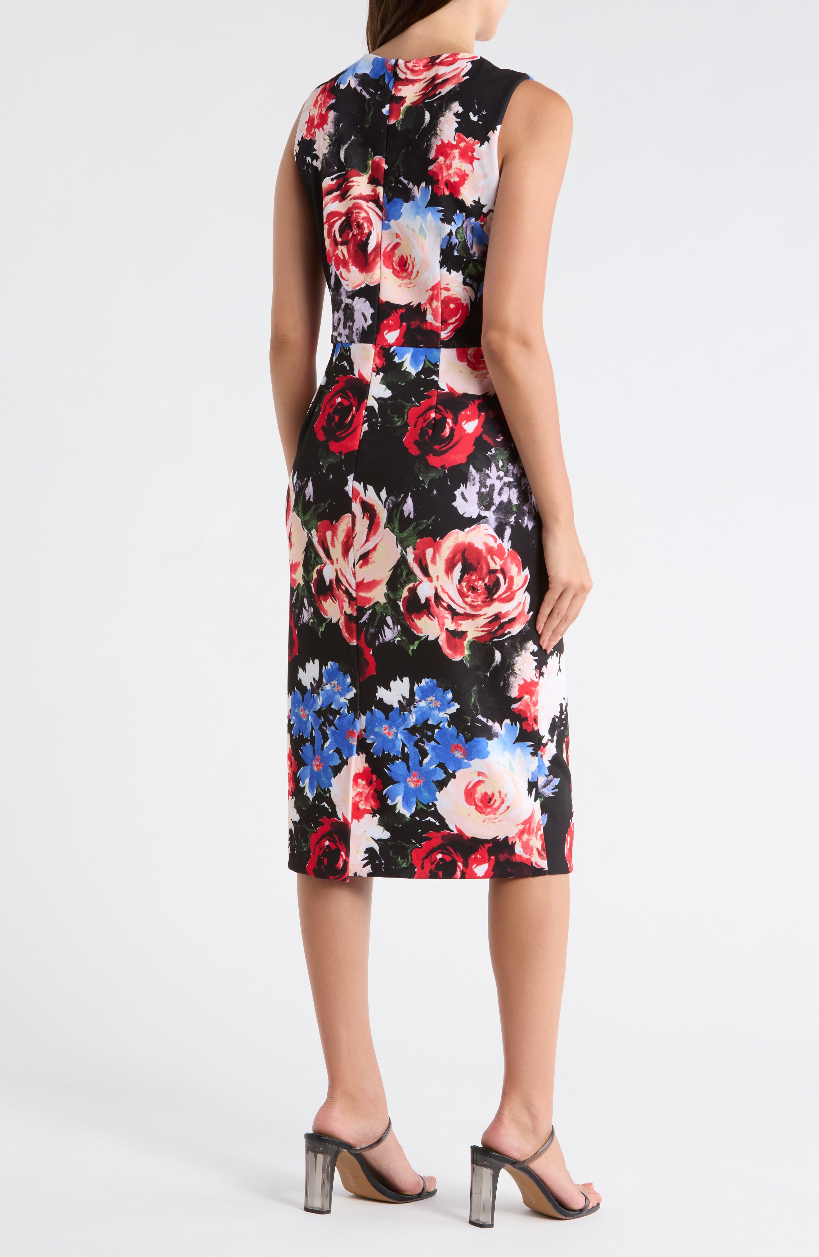 Julia Jordan Floral Twist Front A-Line Dress