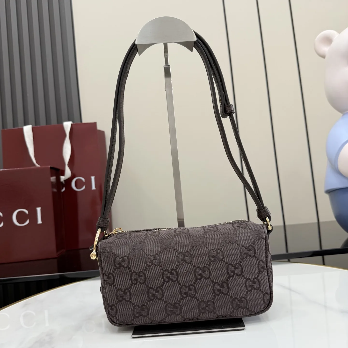 Gucci Brown Calfskin Crossbody Bag product photo from LabelPicks