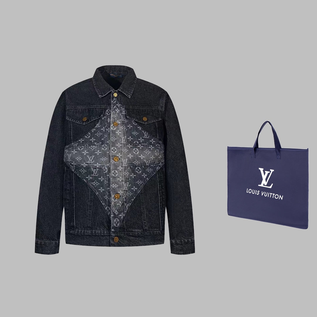 1014 High quality picture real shot received accept contrast denim jacket