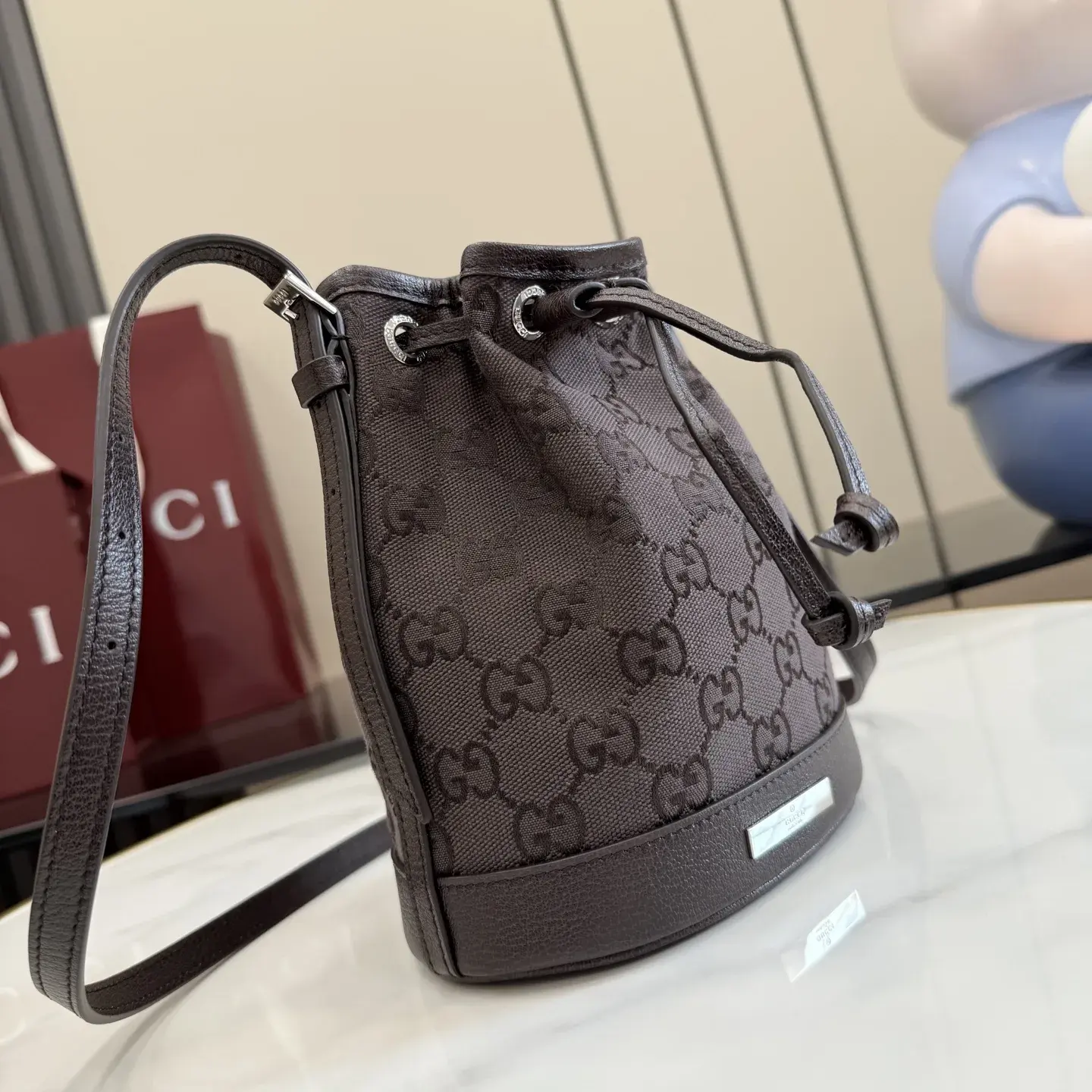 Gucci Generation Brown Canvas and Leather Bucket Bag product photo from LabelPicks