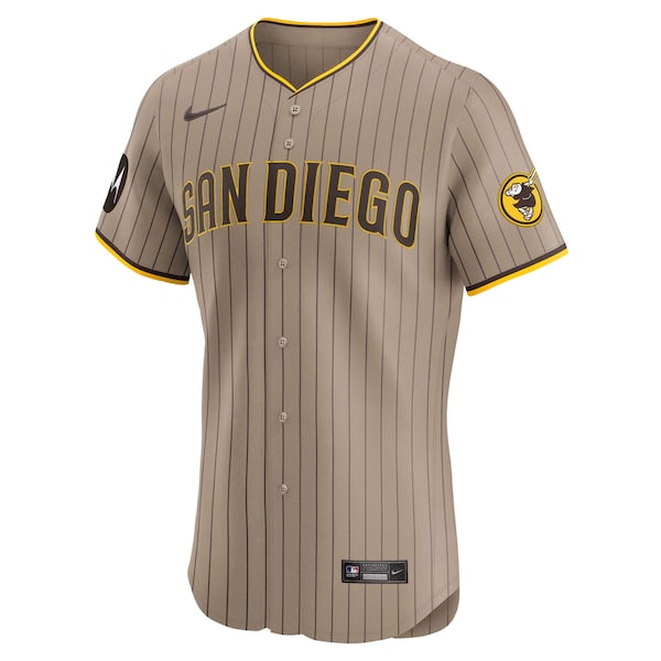 Fernando Tatis Jr. San Diego Padres Nike Alternate Elite Sponsor Patch Player Jersey - Tan