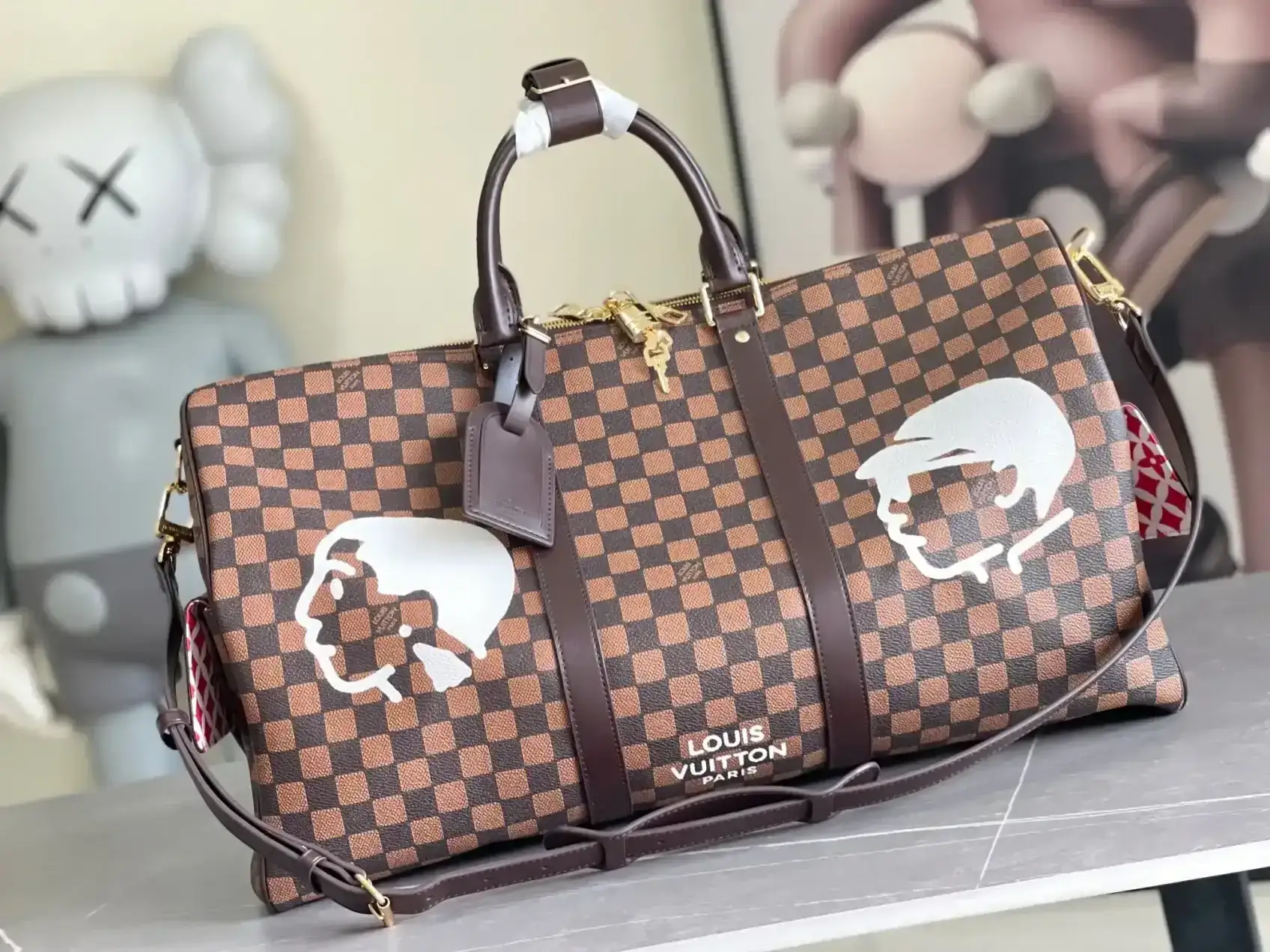 Louis Vuitton Grained Leather Keepall Tote Bag product photo from LabelPicks