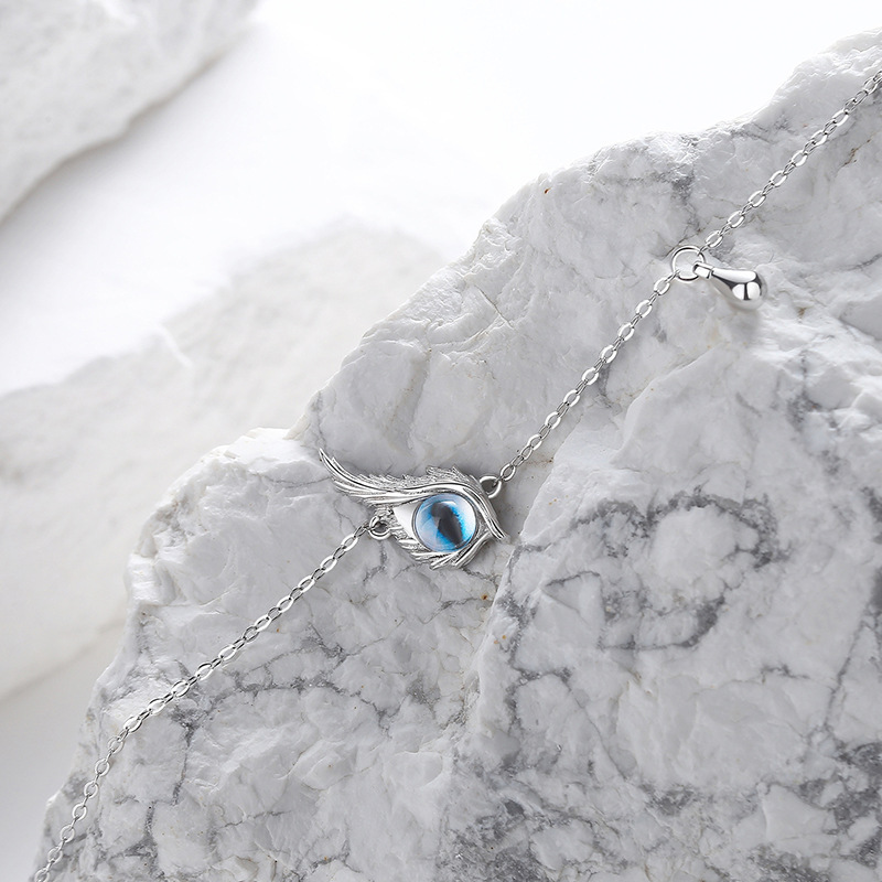 Original Eagle Eye Bracelet for Women, Summer Versatile, Ins Neutral Style, Unique Bracelet, Creative Niche Design, Pure Silver Jewelry