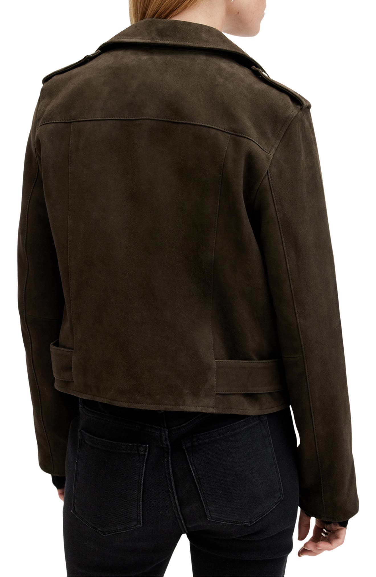 AllSaints Suede Moto Jacket