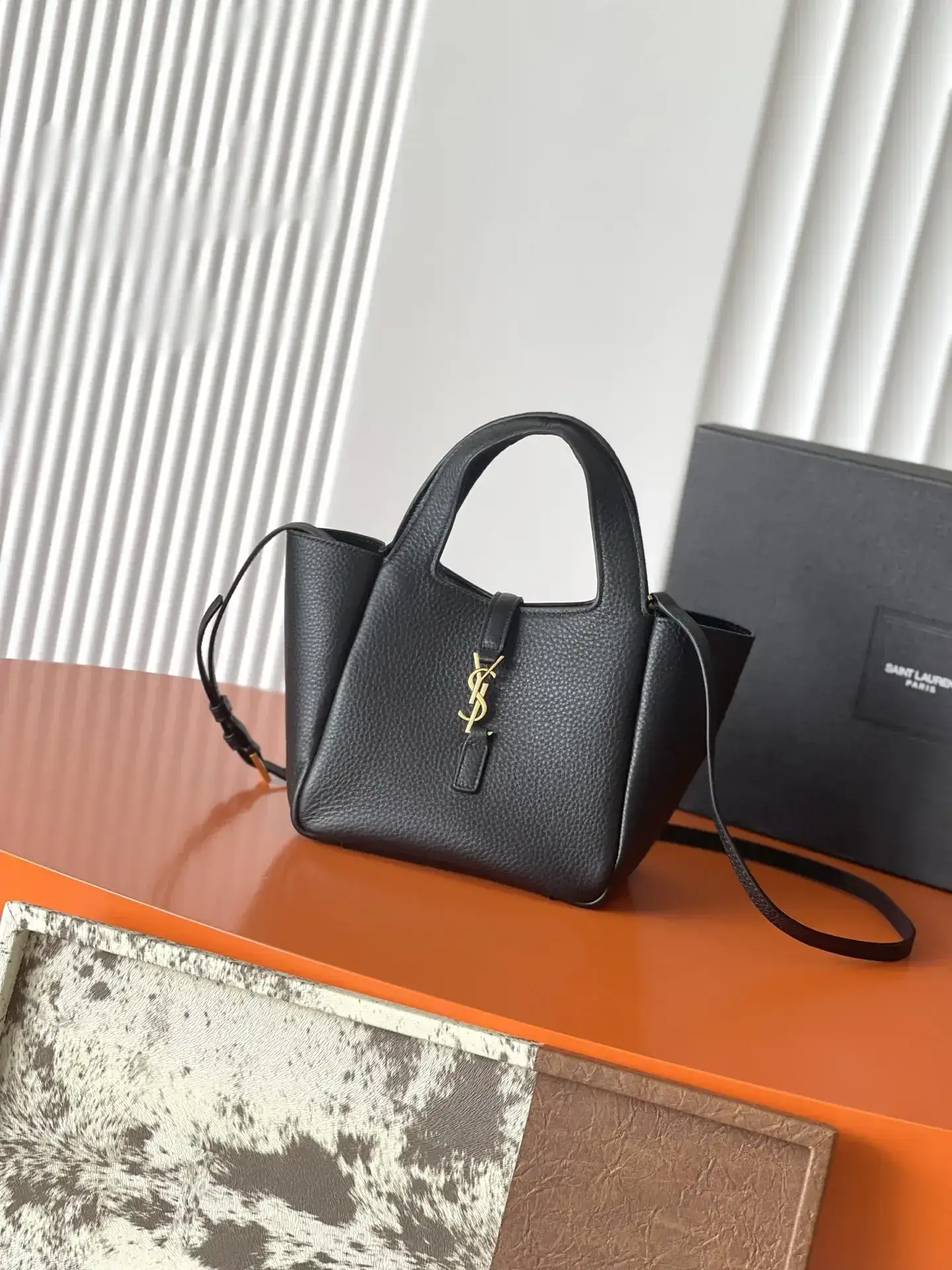 Saint Laurent Grained Leather Top Handle Bag product photo from LabelPicks