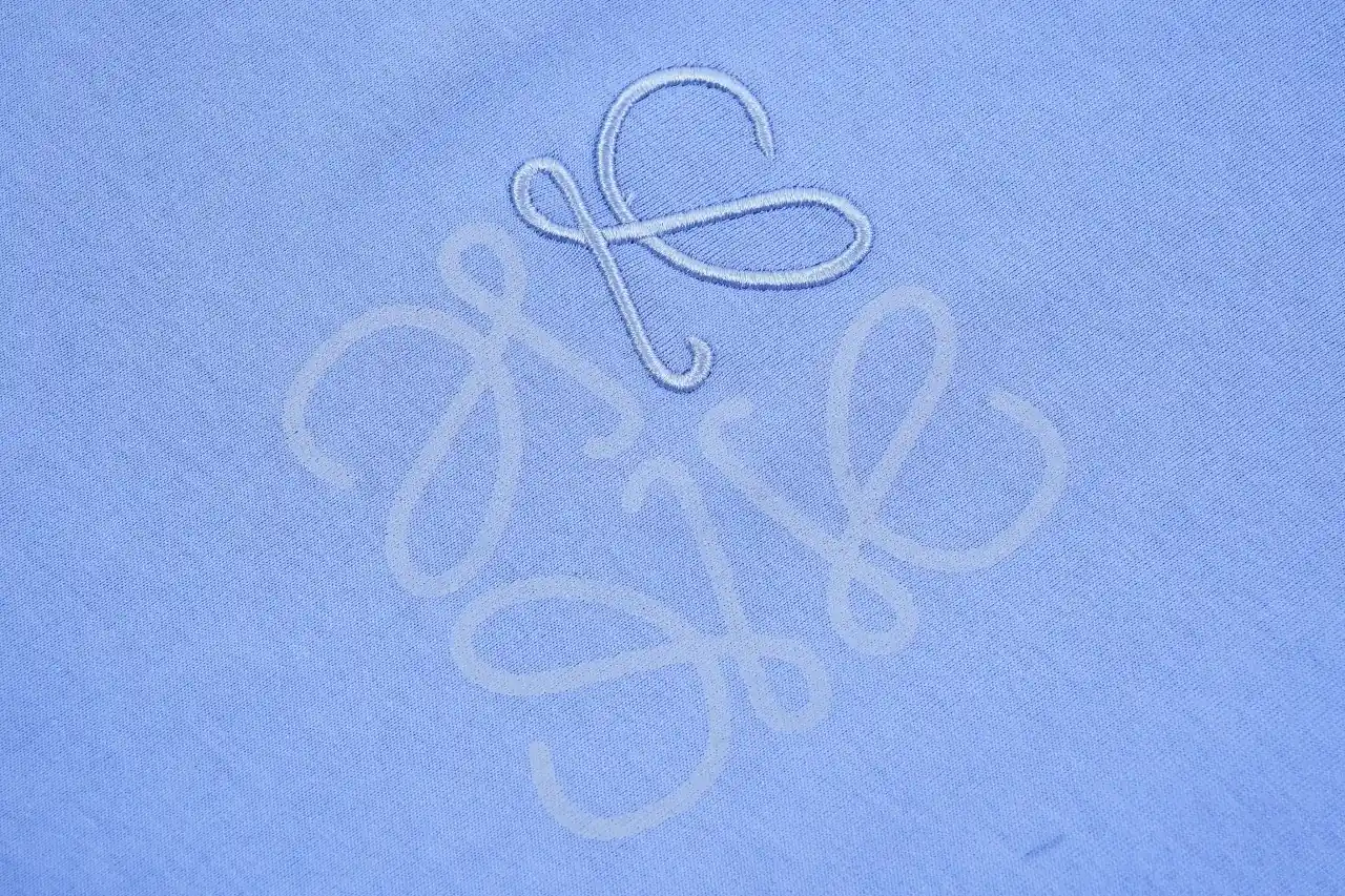 LOEWE Blue Tonal Anagram Embroidered T-Shirt product photo from LabelPicks