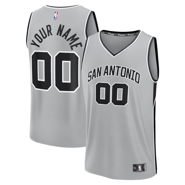 San Antonio Spurs  Youth Fastbreak Custom Jersey - Statement Edition - Silver