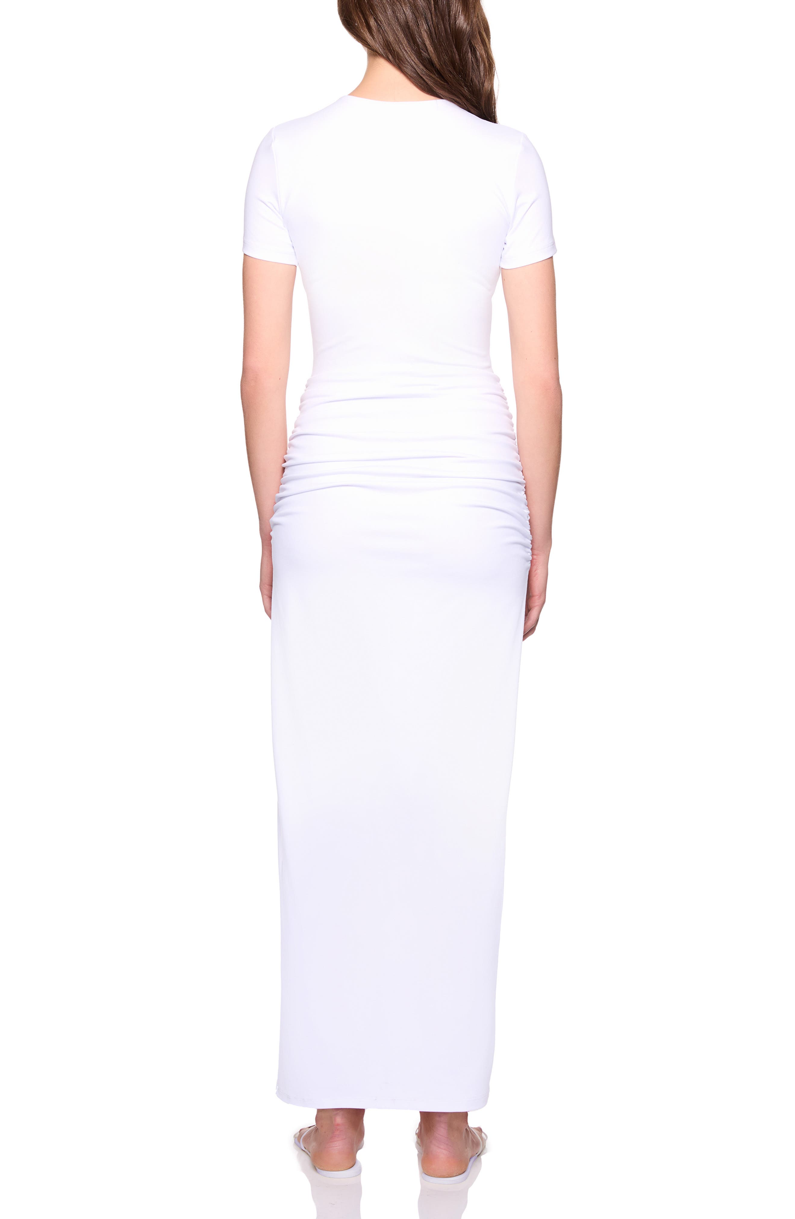 Susana Monaco Gathered Leg Slit Maxi Dress