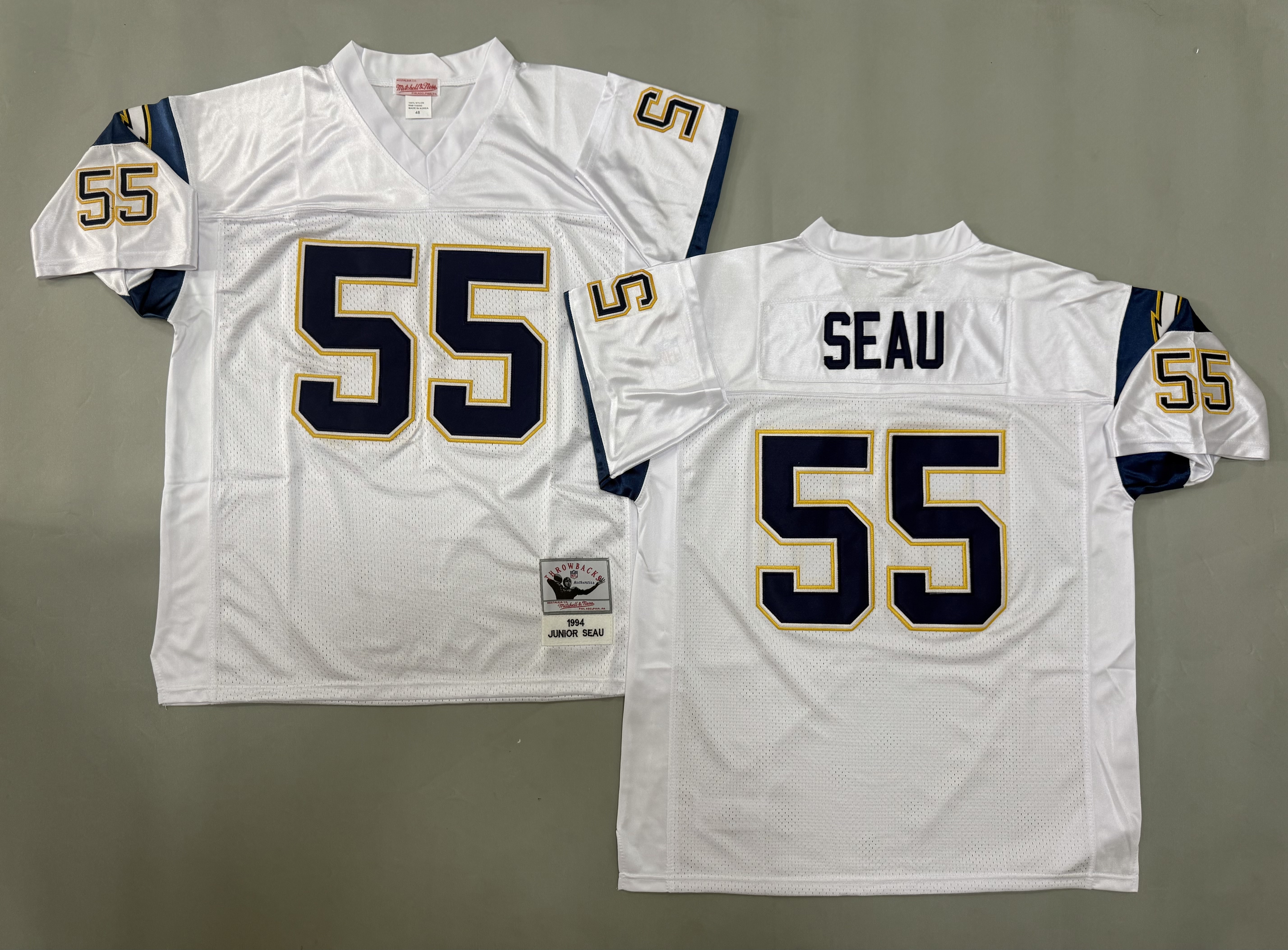 Junior Seau San Diego Chargerss Authentic Throwback Retired Player Jersey