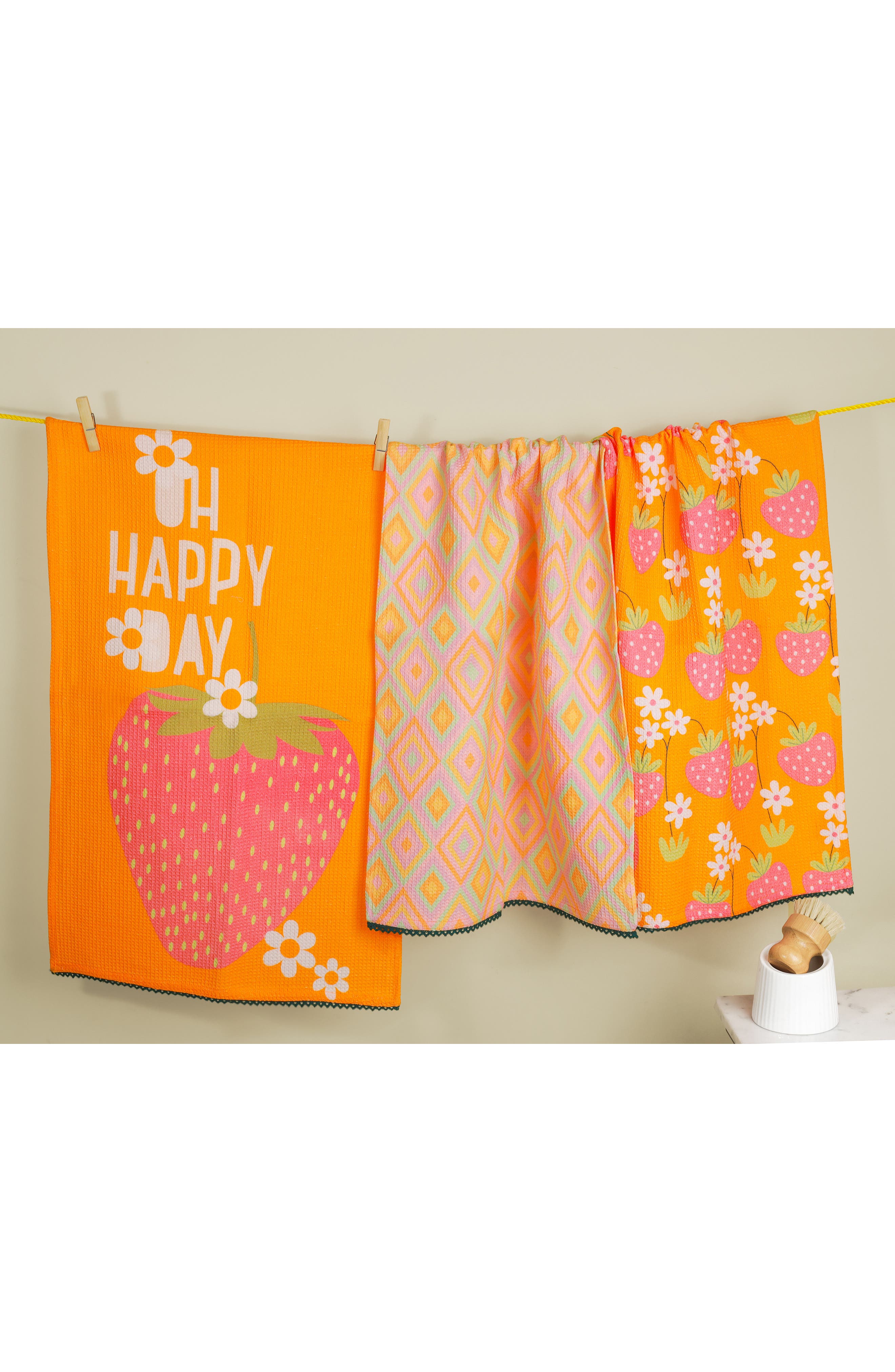 Tiramisu Oh Happy Day Set of 3 Kitchen Towels