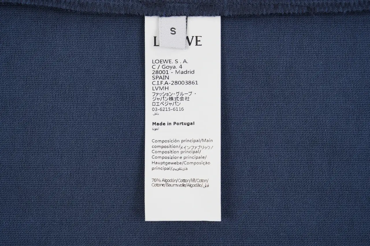 LOEWE Navy Printed and Embroidered Playful Lettering T-Shirt product photo from LabelPicks