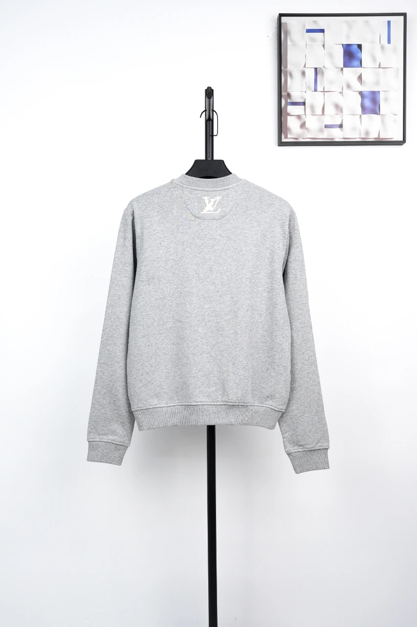 Louis Vuitton Grey Chunky Embroidered Crewneck Sweatshirt product photo from LabelPicks