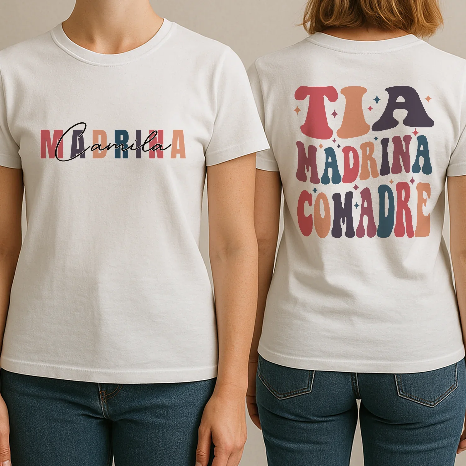 Tia Madrina Comadre - Camiseta personalizada nombre para madrina
