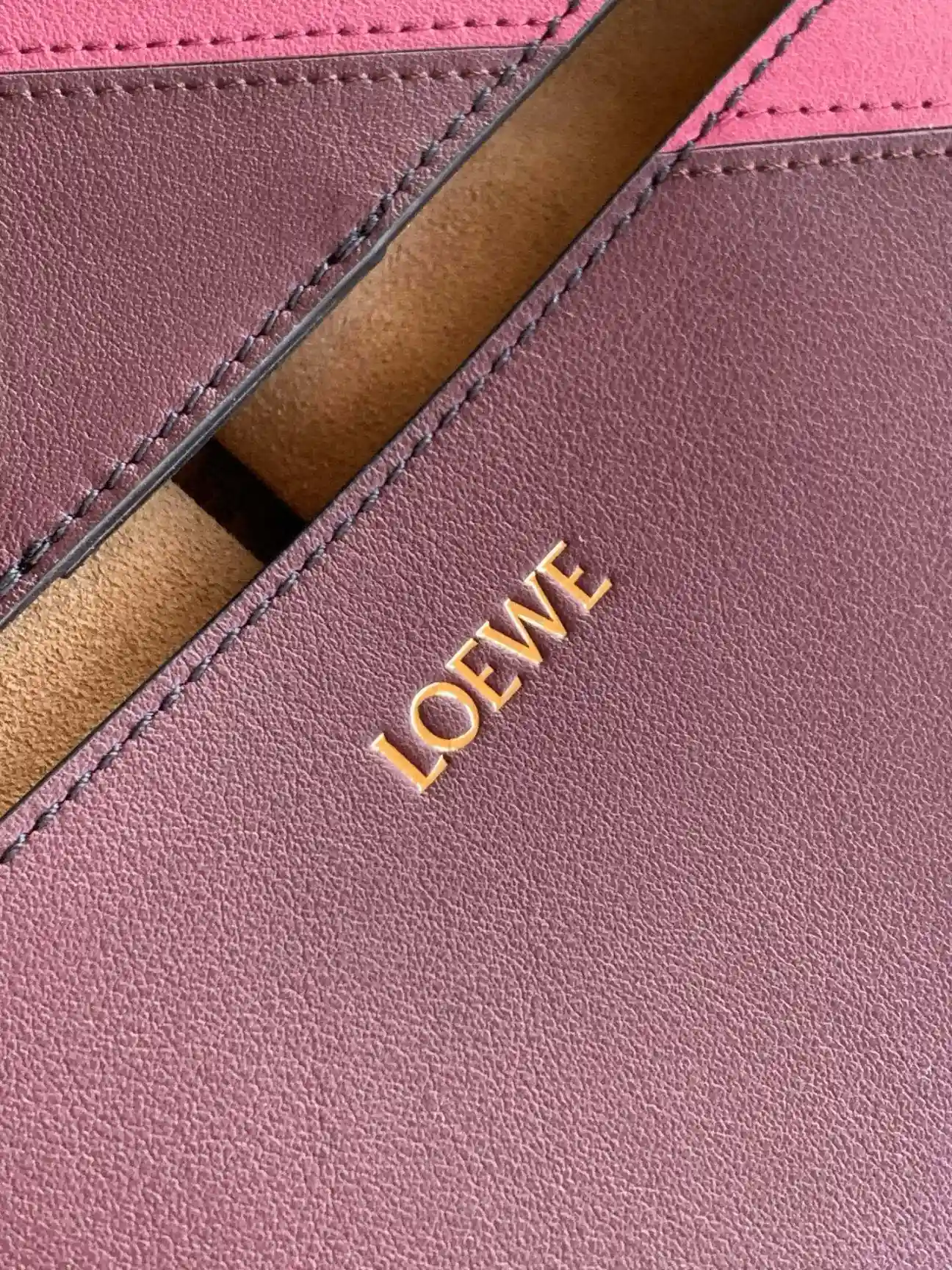 Loewe Puzzle Burgundy Calfskin Tote Bag product photo from LabelPicks