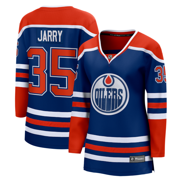 Tristan Jarry Edmonton Oilers  Women's Home Breakaway Player Jersey - Royal