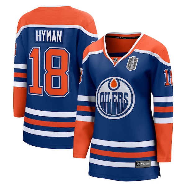 Zach Hyman Edmonton Oilers  Women's 2025 Stanley Cup Final Home Breakaway Jersey - Royal