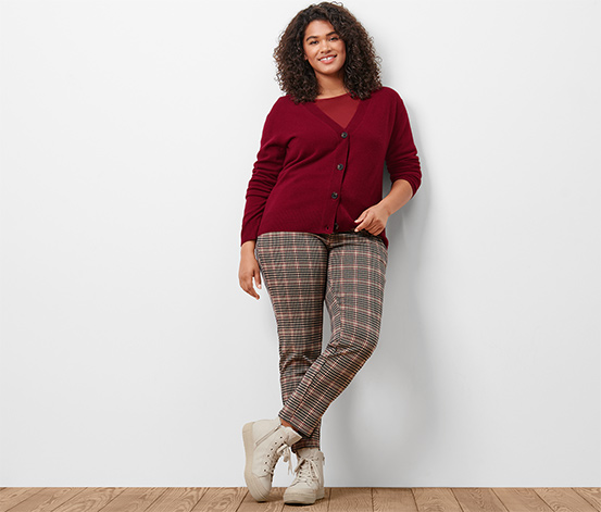 Shirt mit 3/4-Arm, bordeauxrot