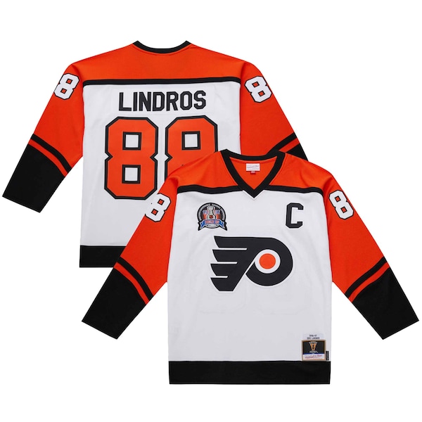 Eric Lindros Philadelphia Flyers 1996-97 Power Play Jersey - White/Orange