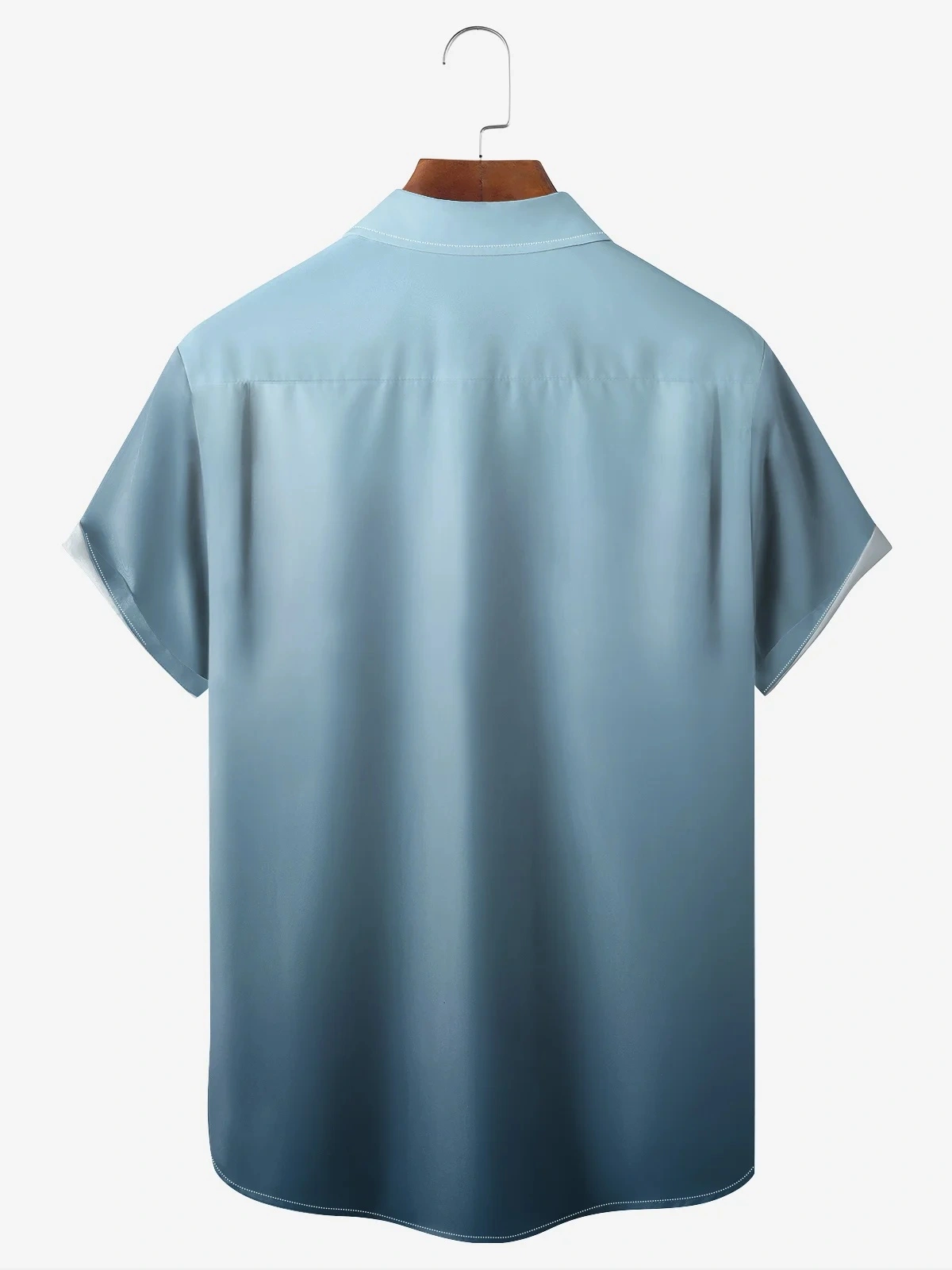 Quick Dry Breathable Gradient Chest Pocket Casual Shirt