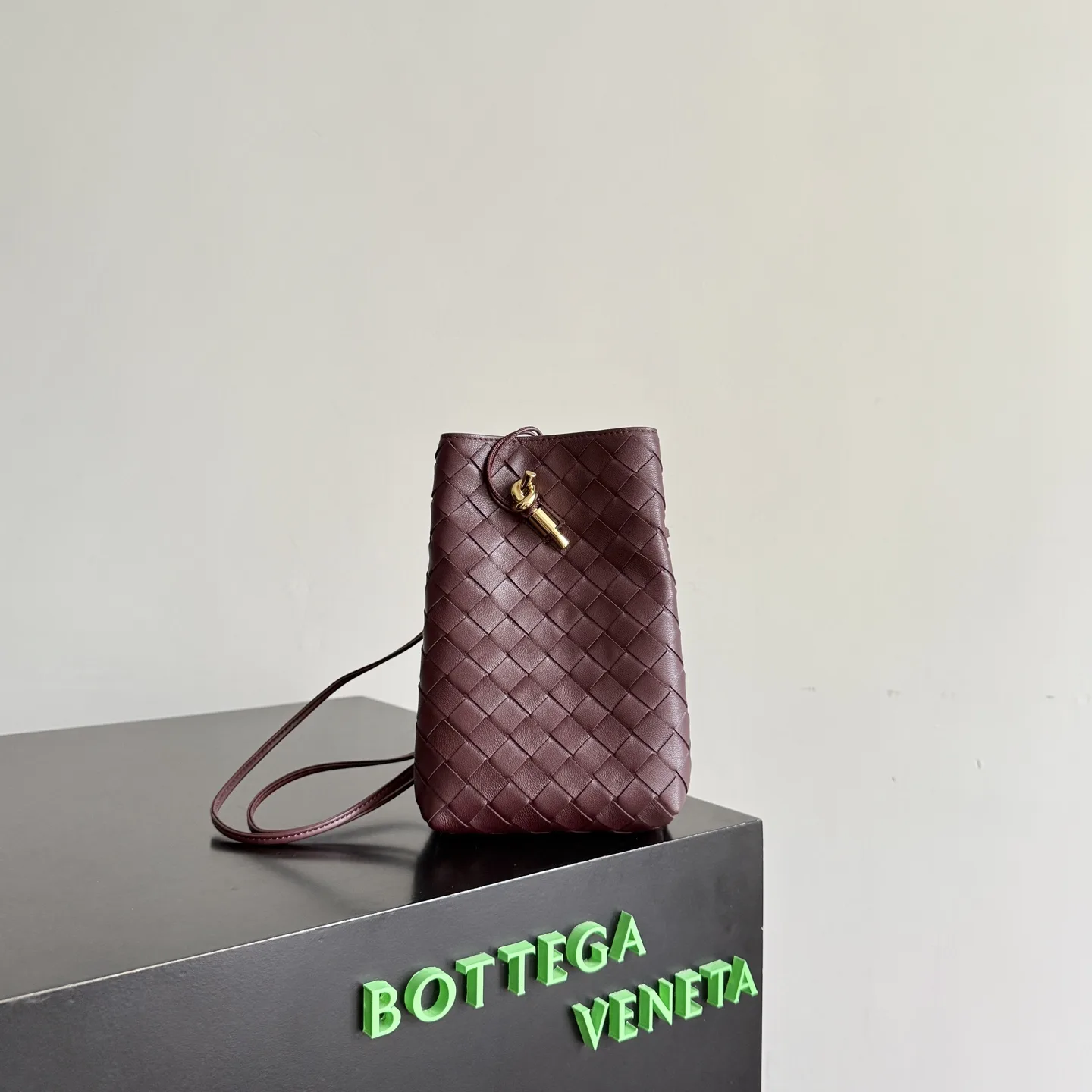 Bottega Veneta Intrecciato Woven Leather Andiamo Crossbody Bag product photo from LabelPicks