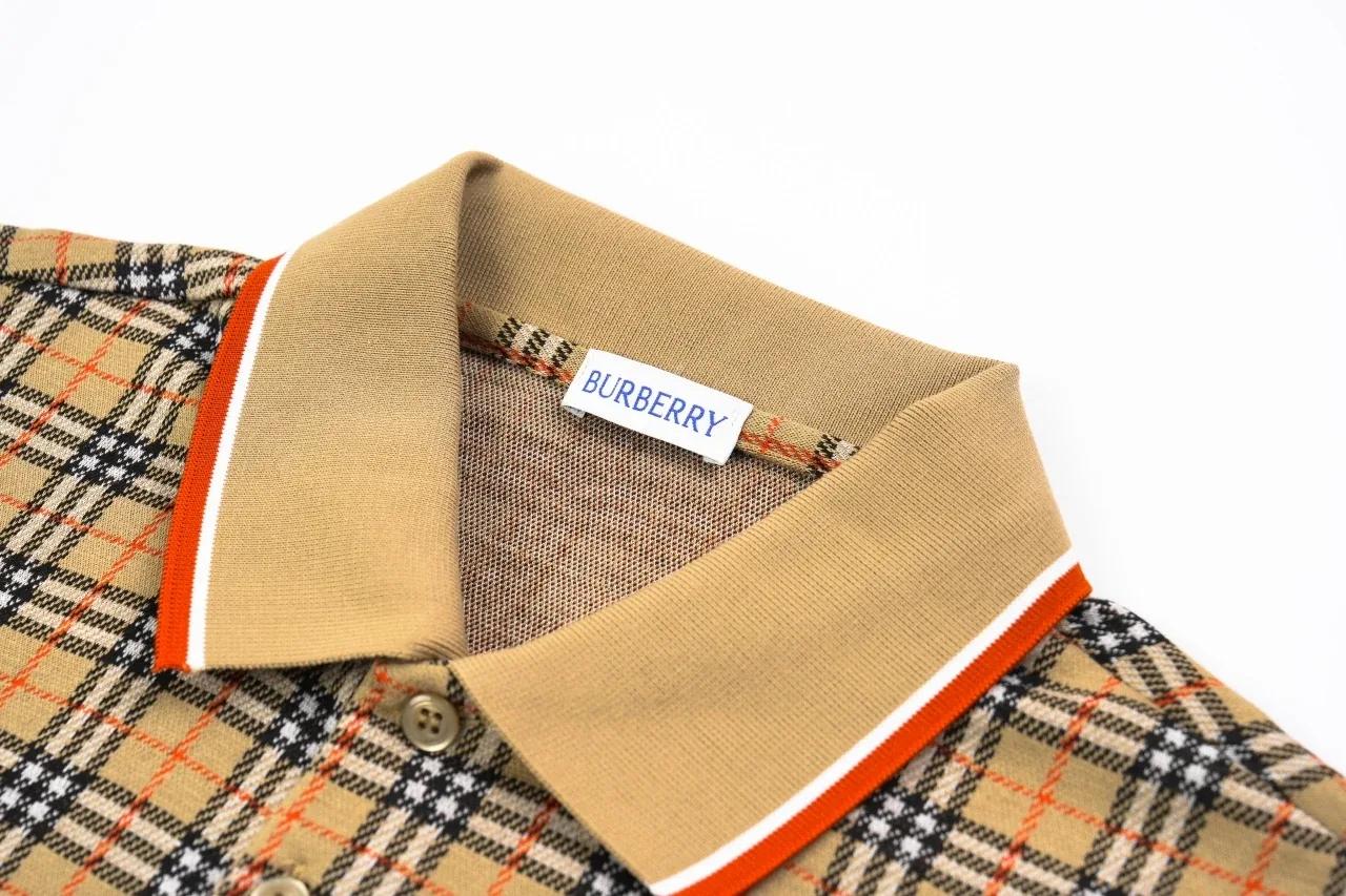 Burberry Beige Check Equestrian Knight Jacquard Polo Shirt product photo from LabelPicks