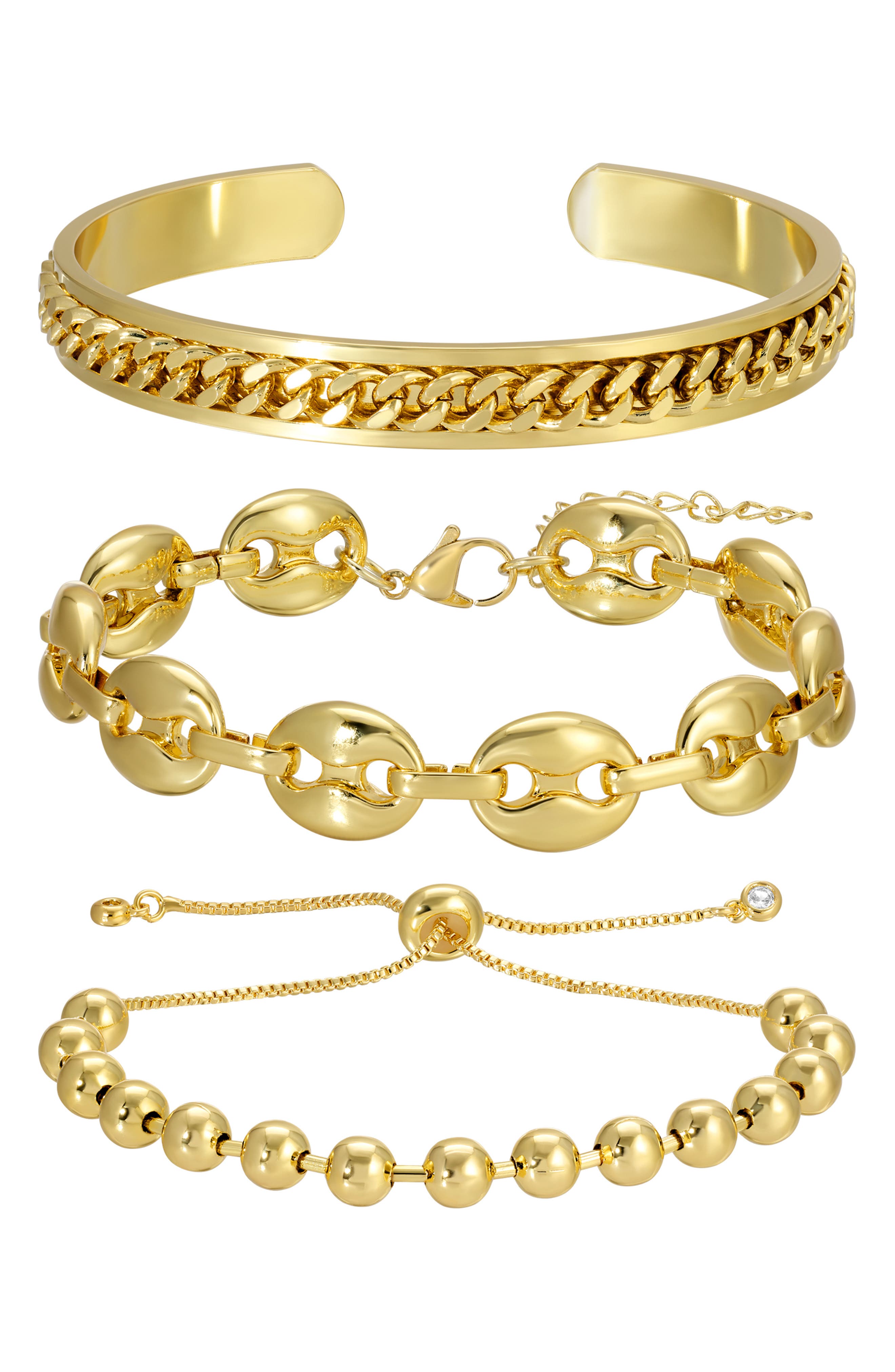 EYE CANDY LOS ANGELES Set of 3 Laurel Bracelets