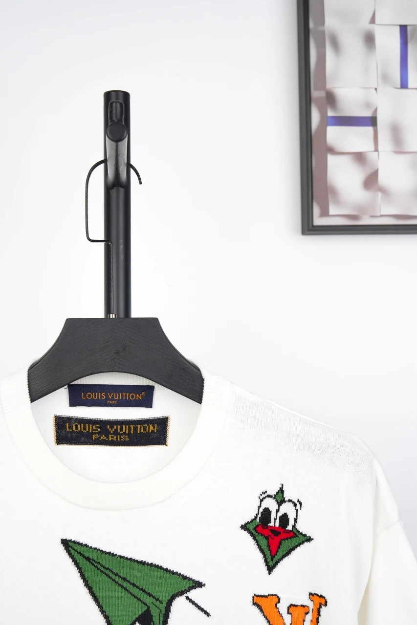 Louis Vuitton White Cartoon Monogram Paper Plane Jacquard T-Shirt product photo from LabelPicks