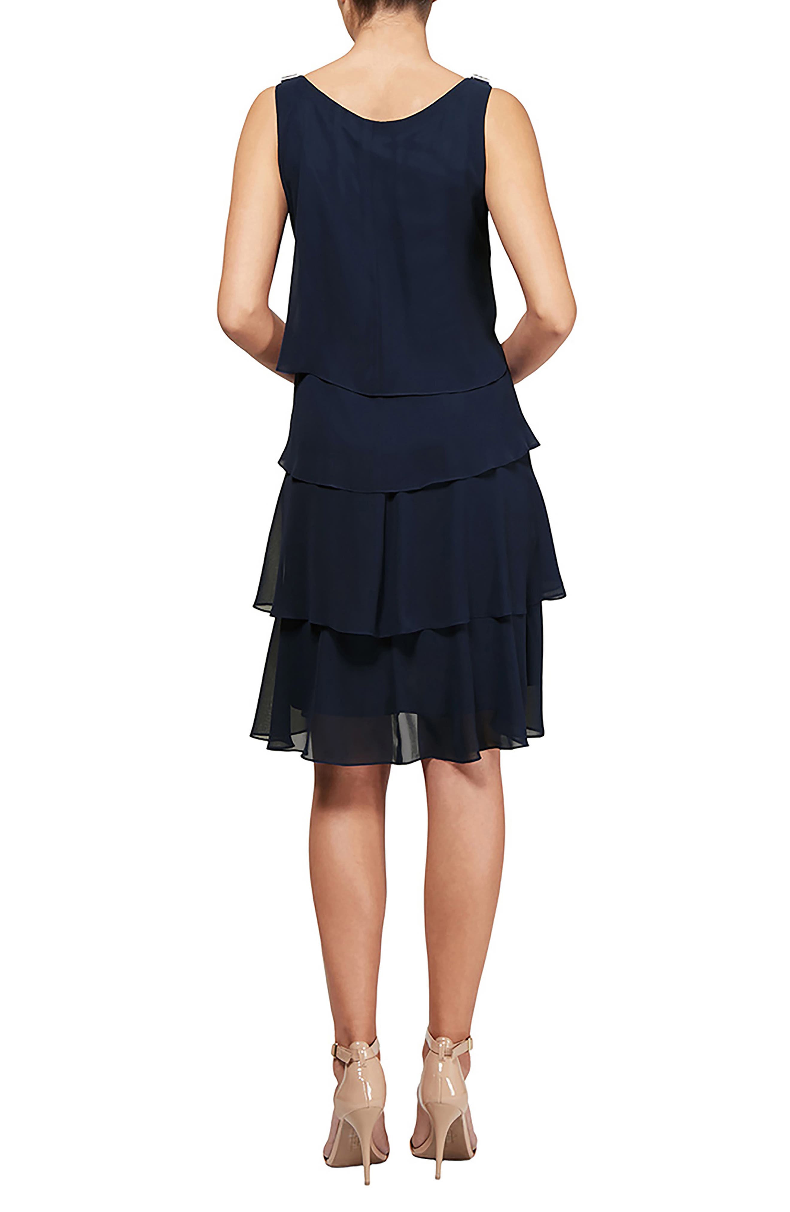 SL FASHIONS Tulip Chiffon Dress