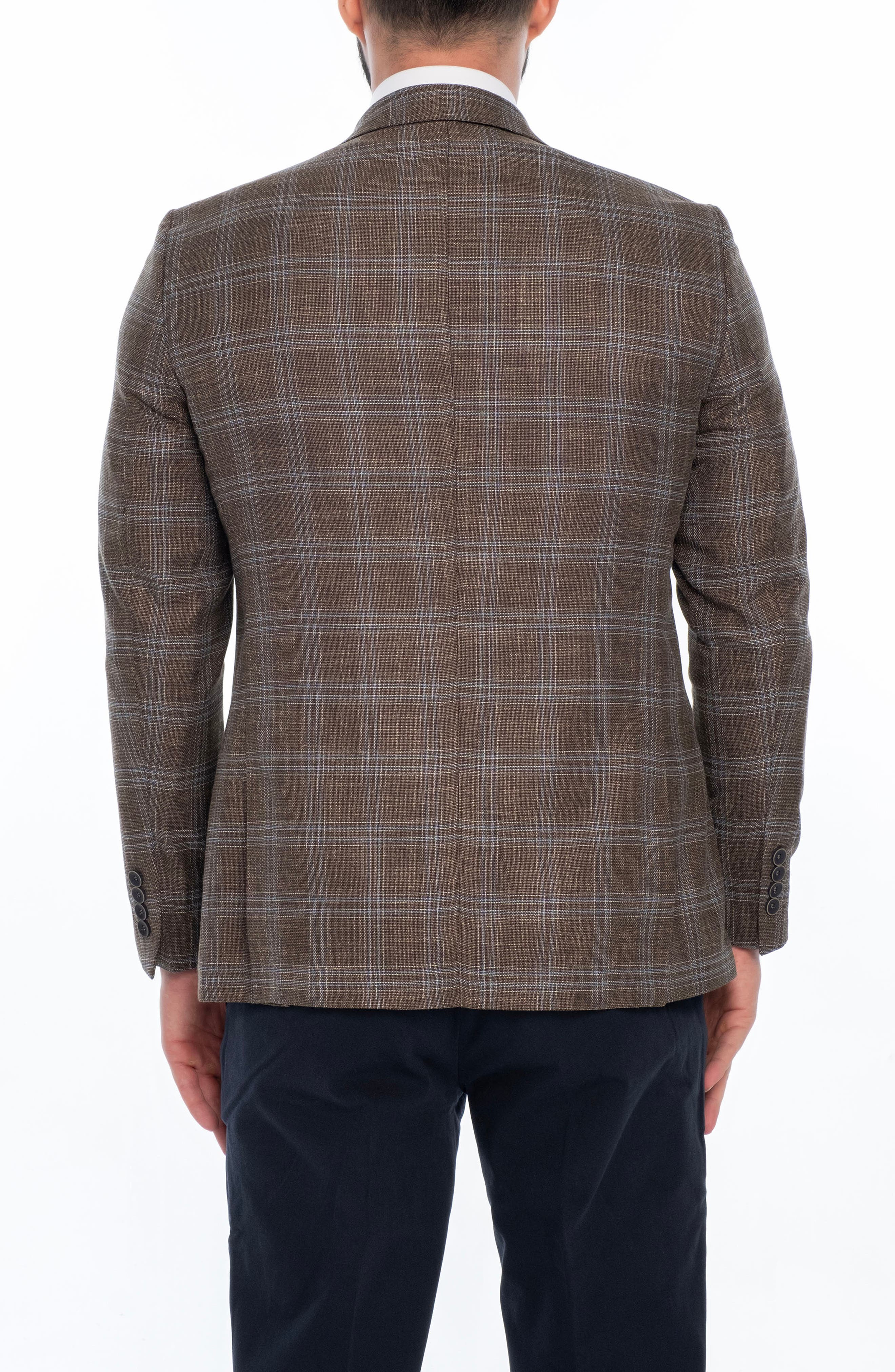 VELLAPAIS Plaid Sport Coat