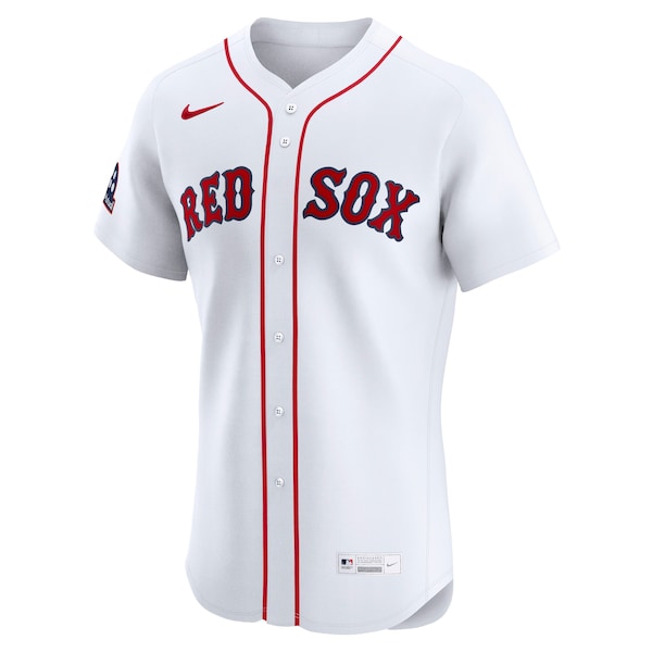 Boston Red Sox Nike Home Sponsor Patch Elite Jersey - White