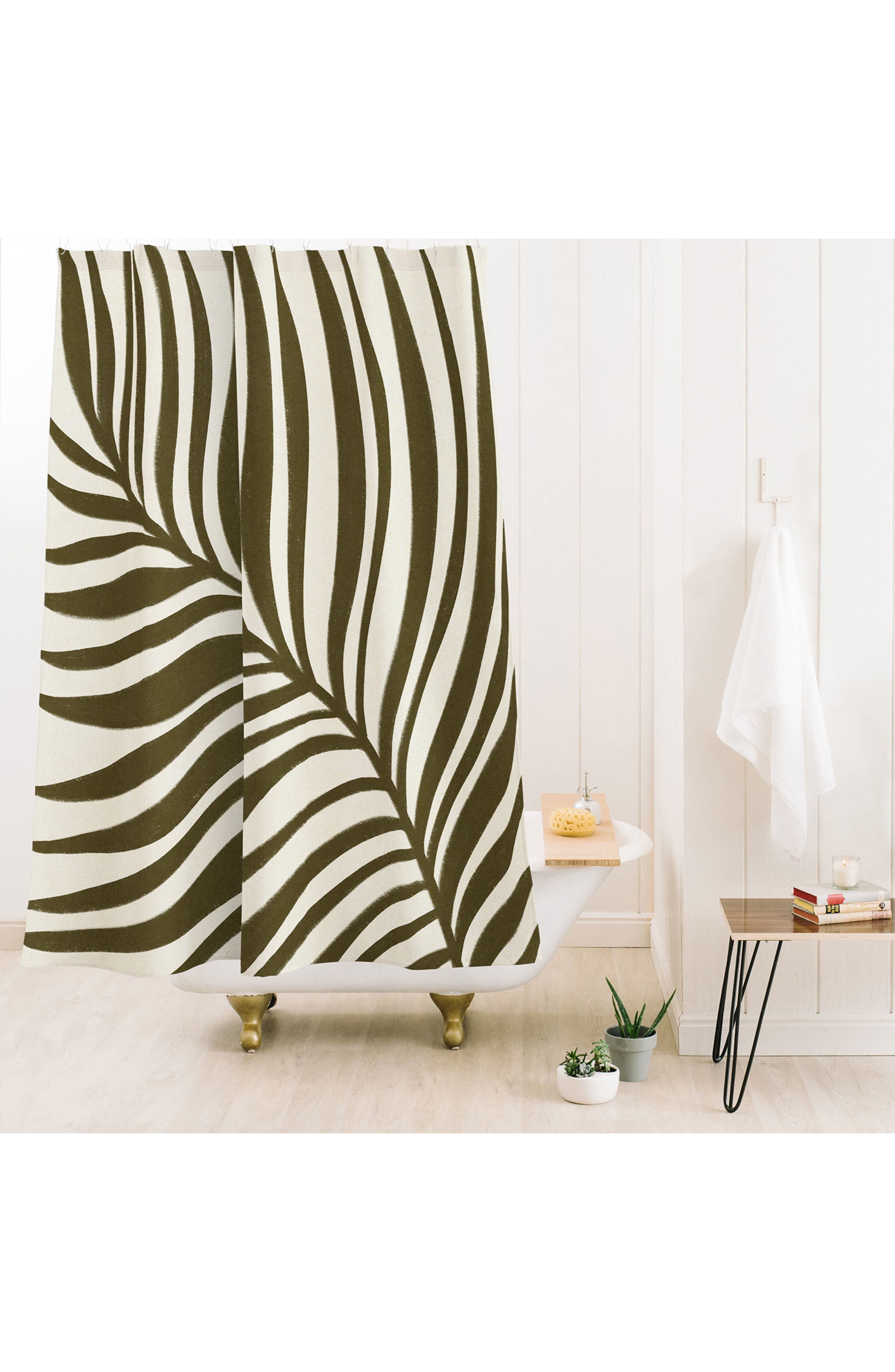 Deny Designs Leaf Print Shower Curtain