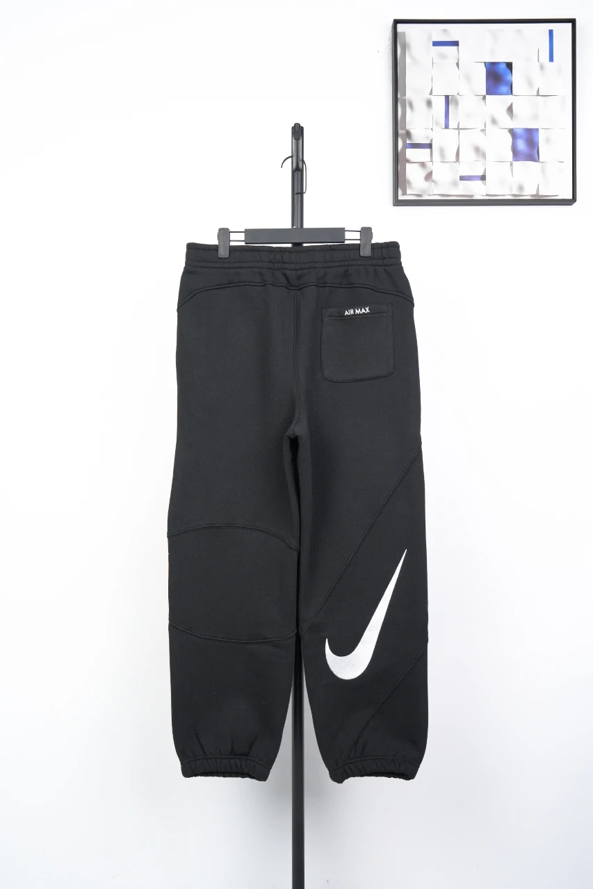 Nike Black Swoosh Embroidered Track Pants product photo from LabelPicks