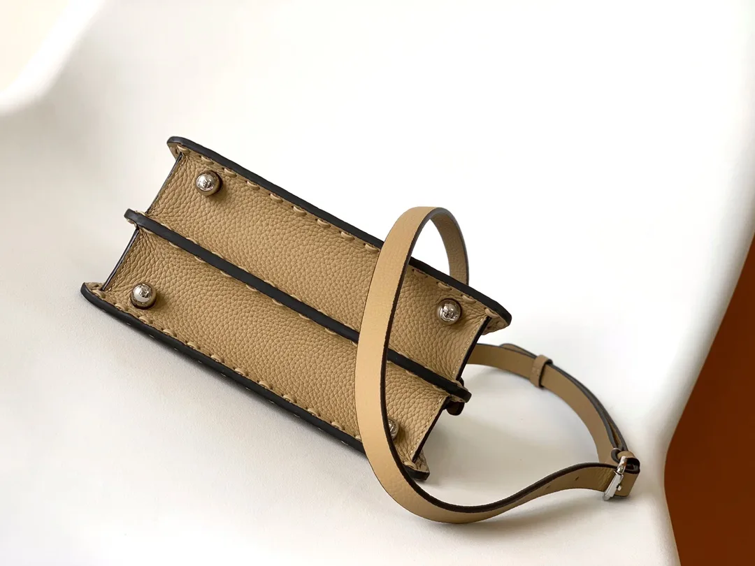 Fendi Peekaboo Beige Calfskin Top Handle Bag product photo from LabelPicks
