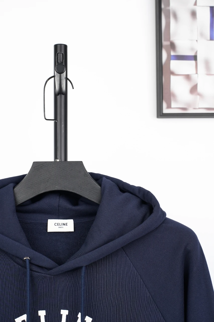 CELINE Navy CL Embroidered Hoodie product photo from LabelPicks
