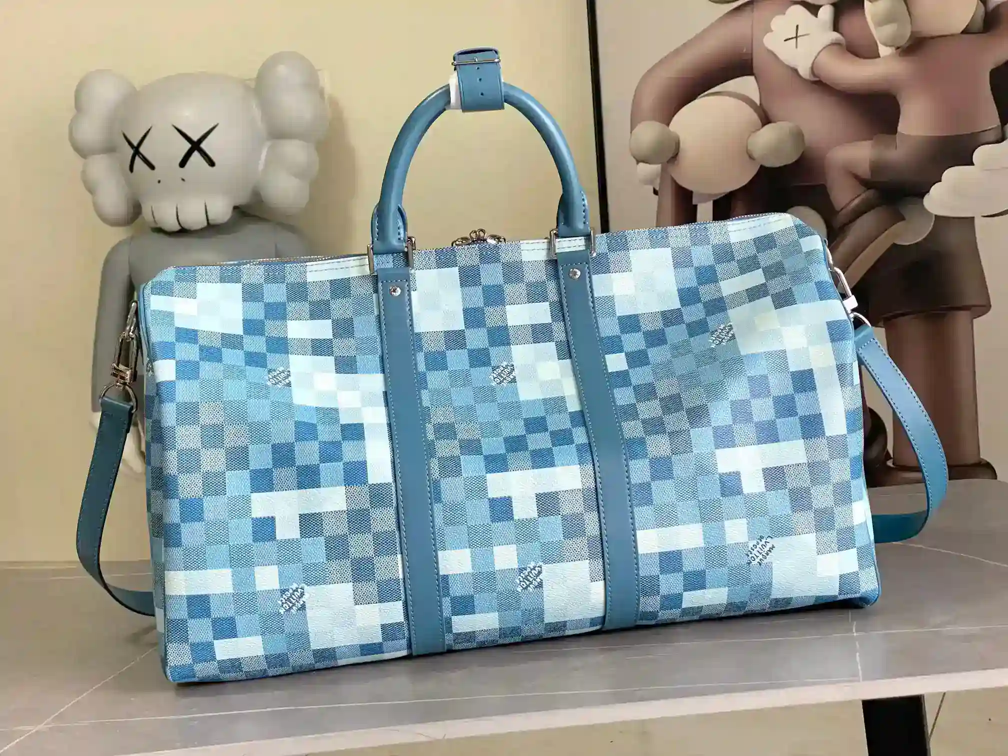 Louis Vuitton Keepall Blue Damier Canvas Tote Bag product photo from LabelPicks
