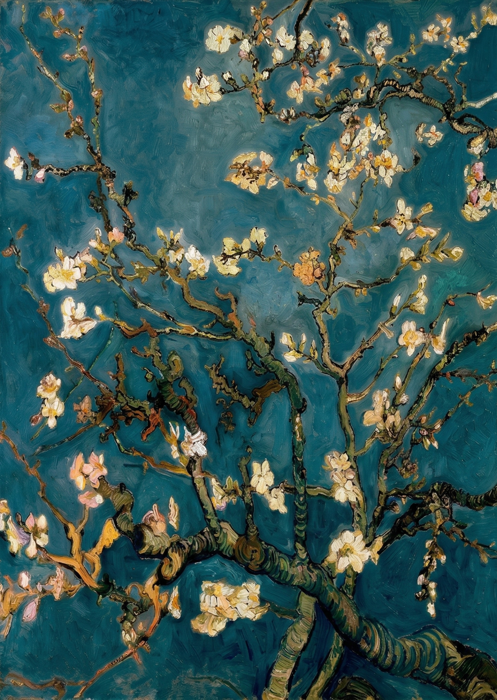 Hand-Painted Van Gogh Almond Blossom Oil Painting Reproduction on Canvas - Casso - casso