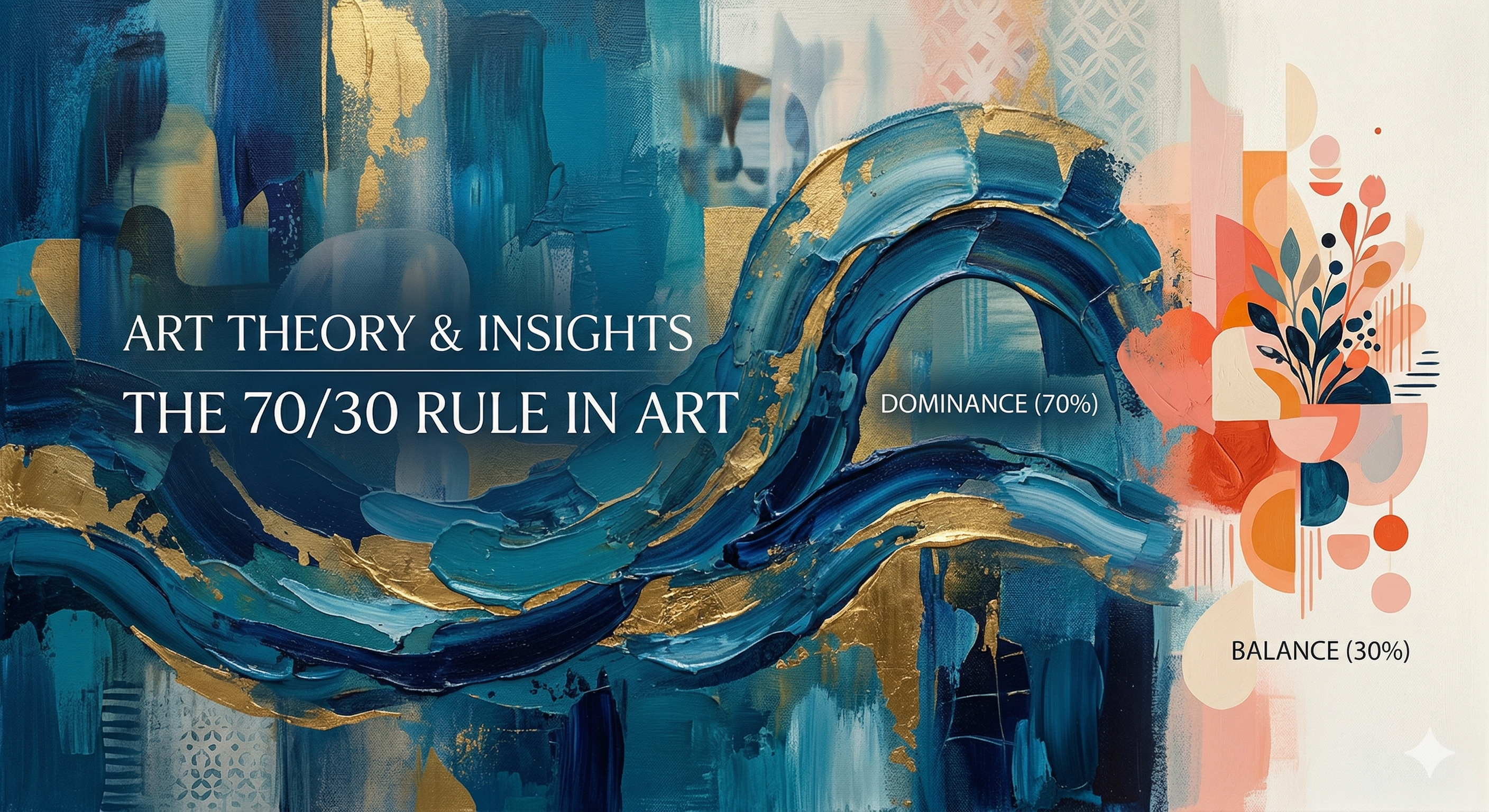 This is an illustration regarding art theory. Utilizing abstract painting and geometric patterns, the diagram vividly explains the 