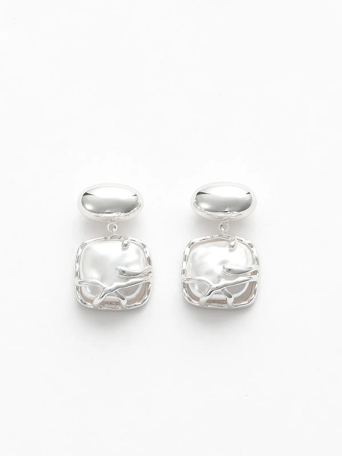 Baroque Pearl Pendant Earrings