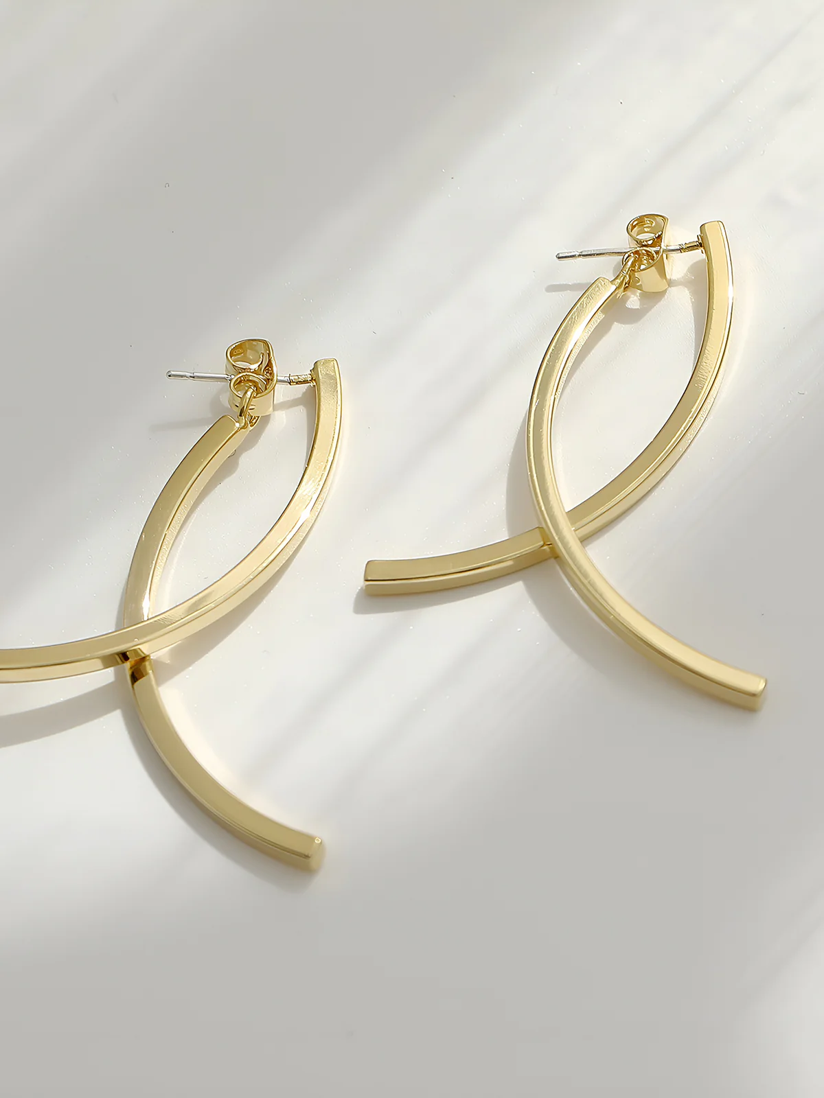 Geometric Stud Pendant  Earrings