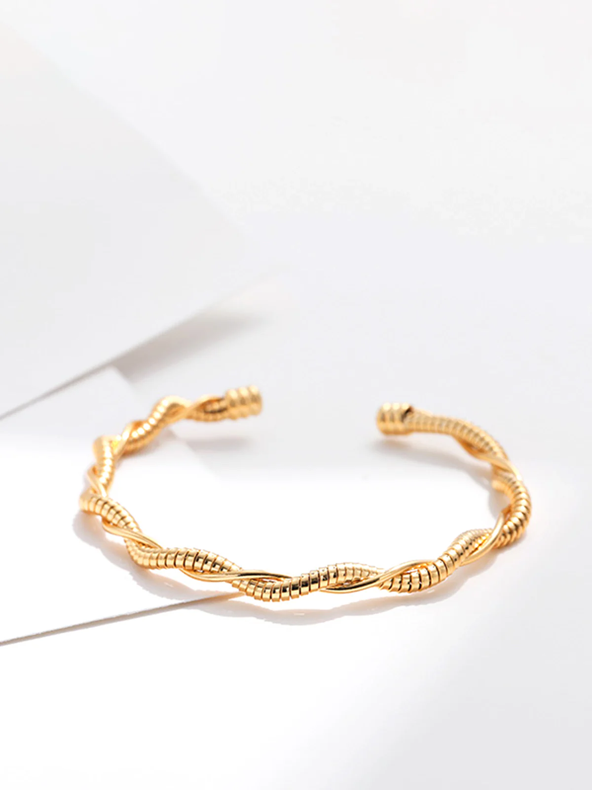 Minimalist Twist Open Bracelet