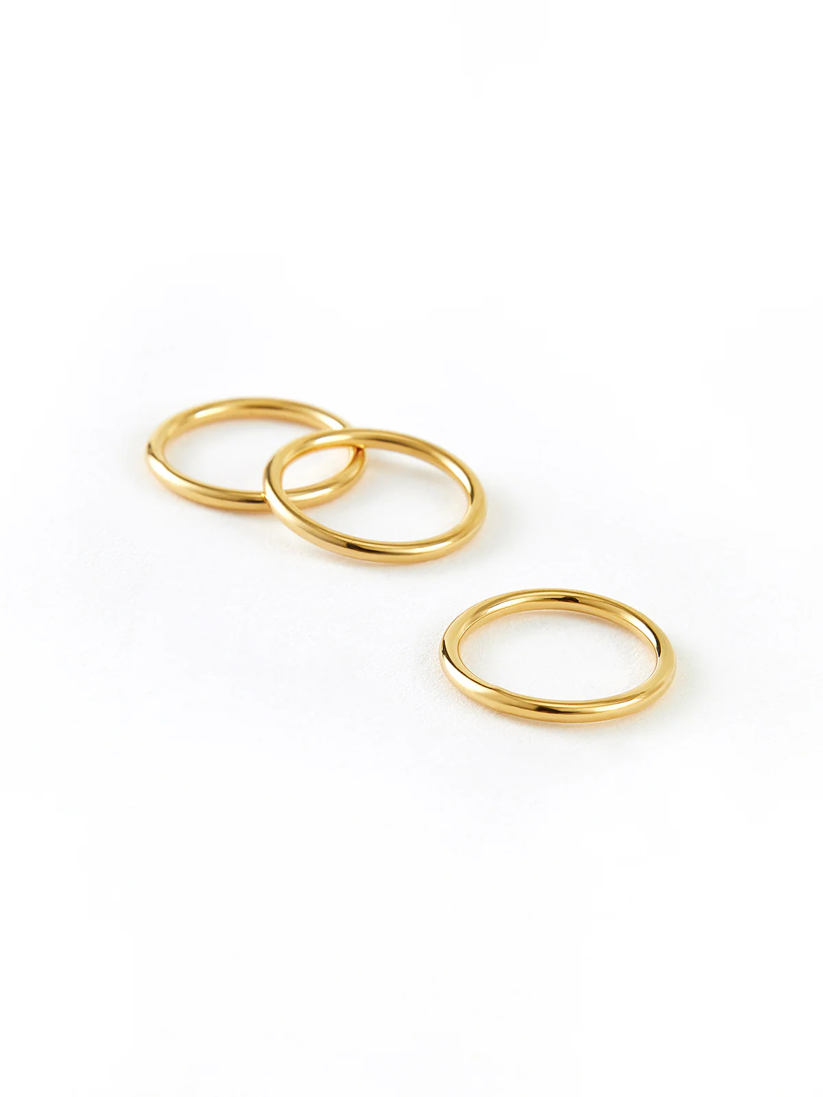 3pcs Minimalist Golden Circle Ring