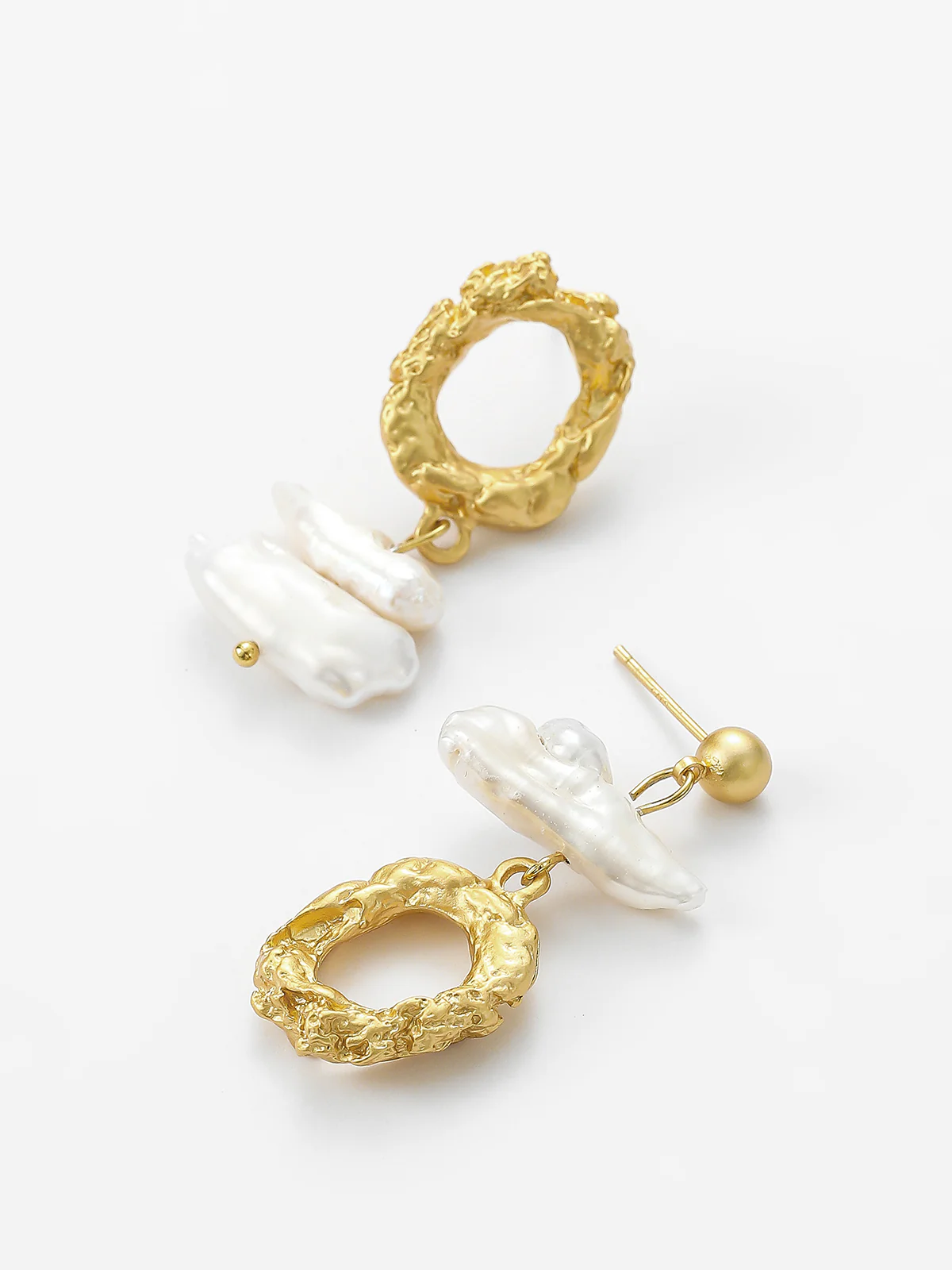 Asymmetric Pearl Earrings