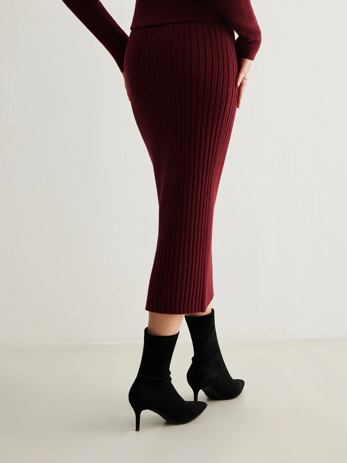 Slingback Heel Suede Ankle Boots