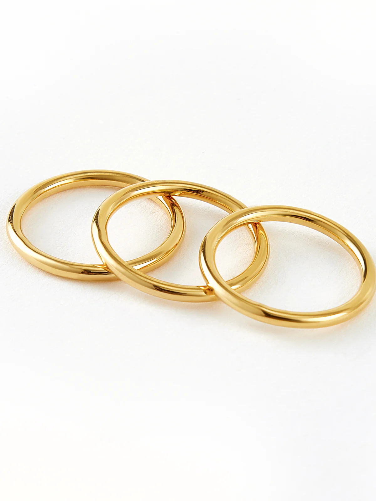 3pcs Minimalist Golden Circle Ring