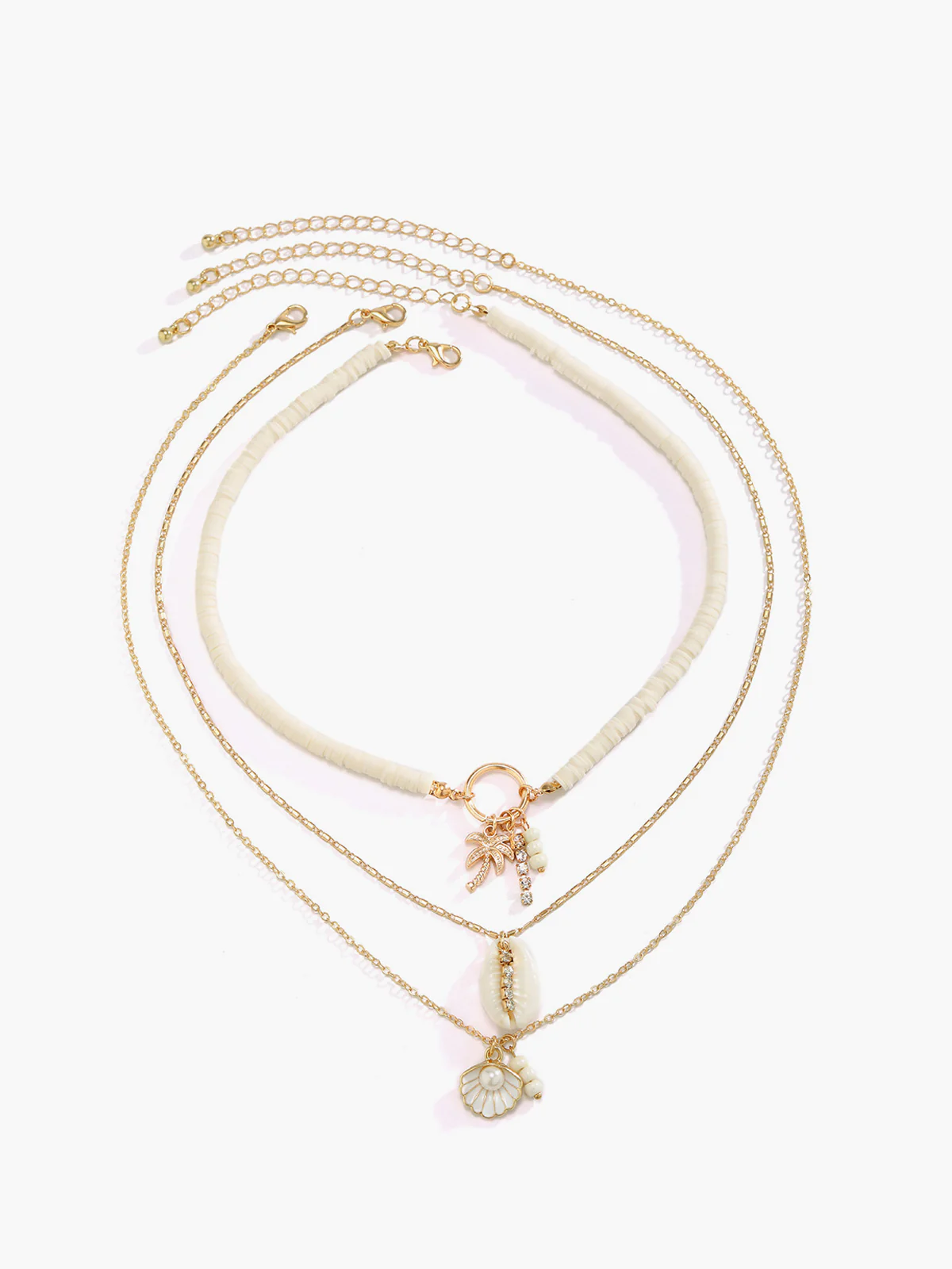 Triple Strand Shell Necklace