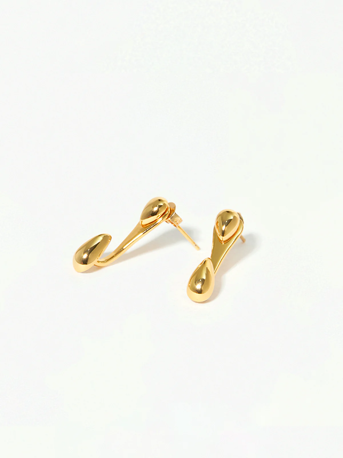 Double Water Drop Stud Earrings