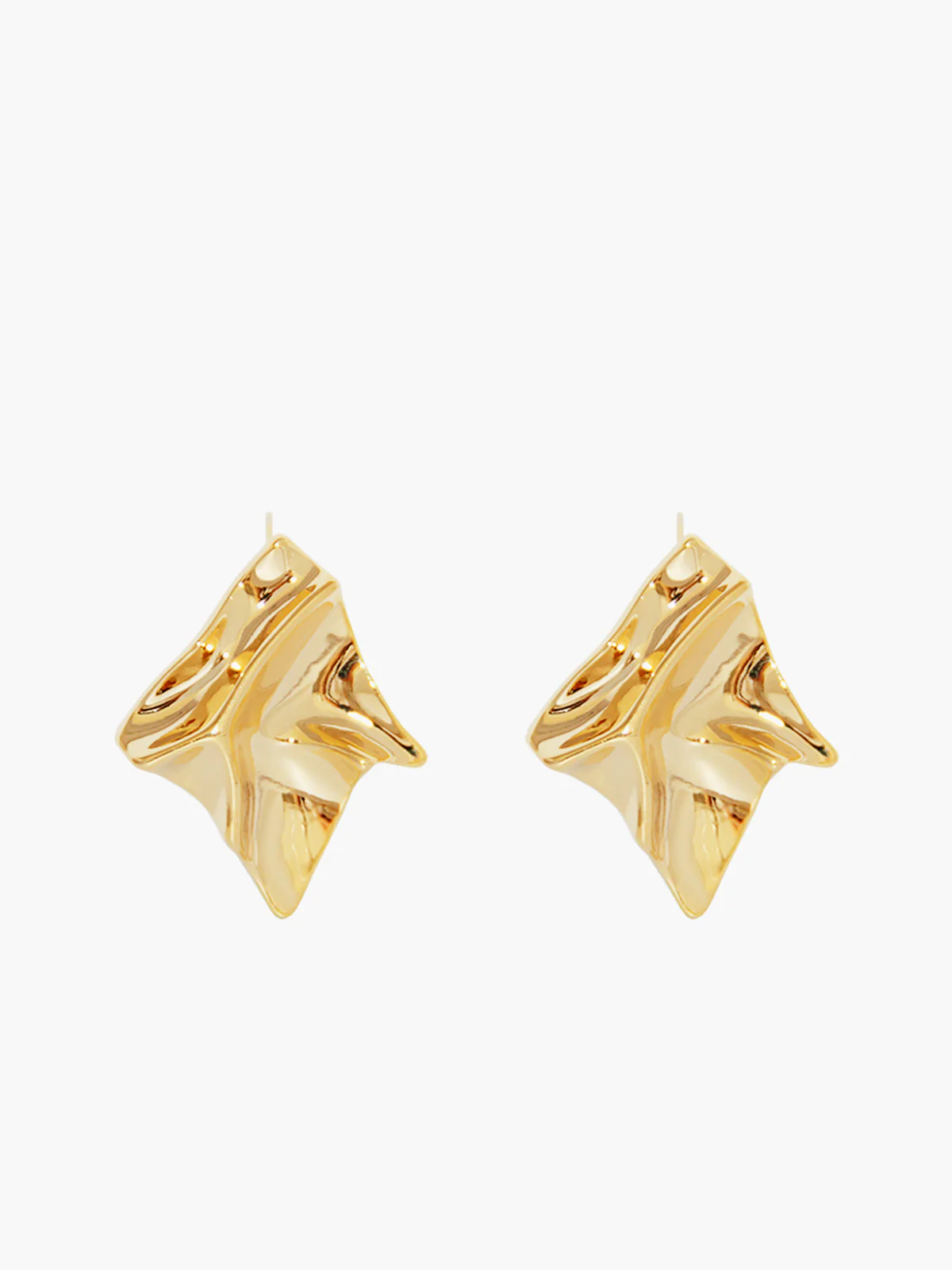 Minimalist Pleated Stud Earrings