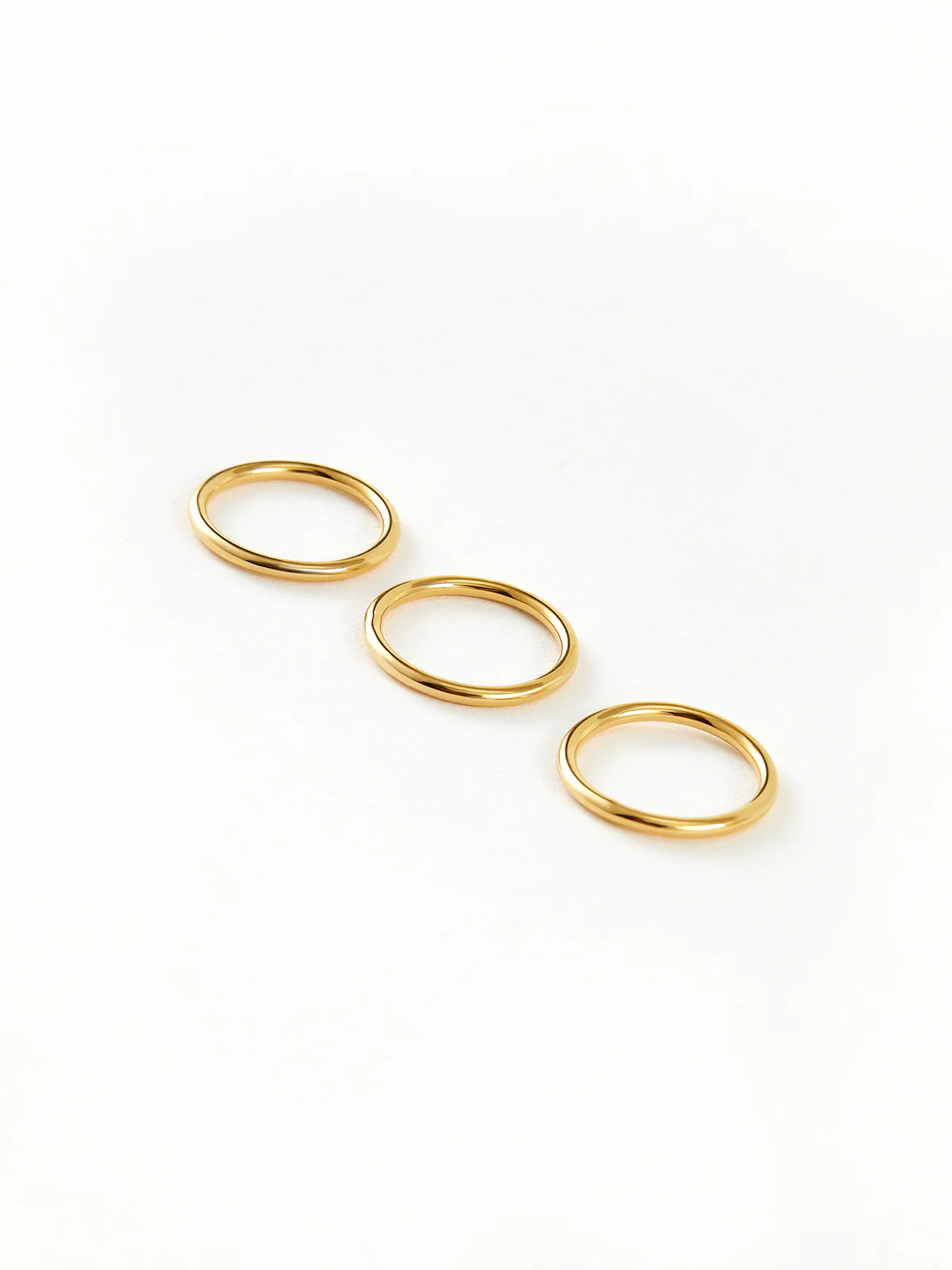 3pcs Minimalist Golden Circle Ring