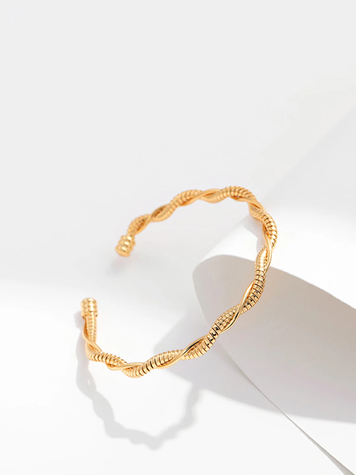 Minimalist Twist Open Bracelet